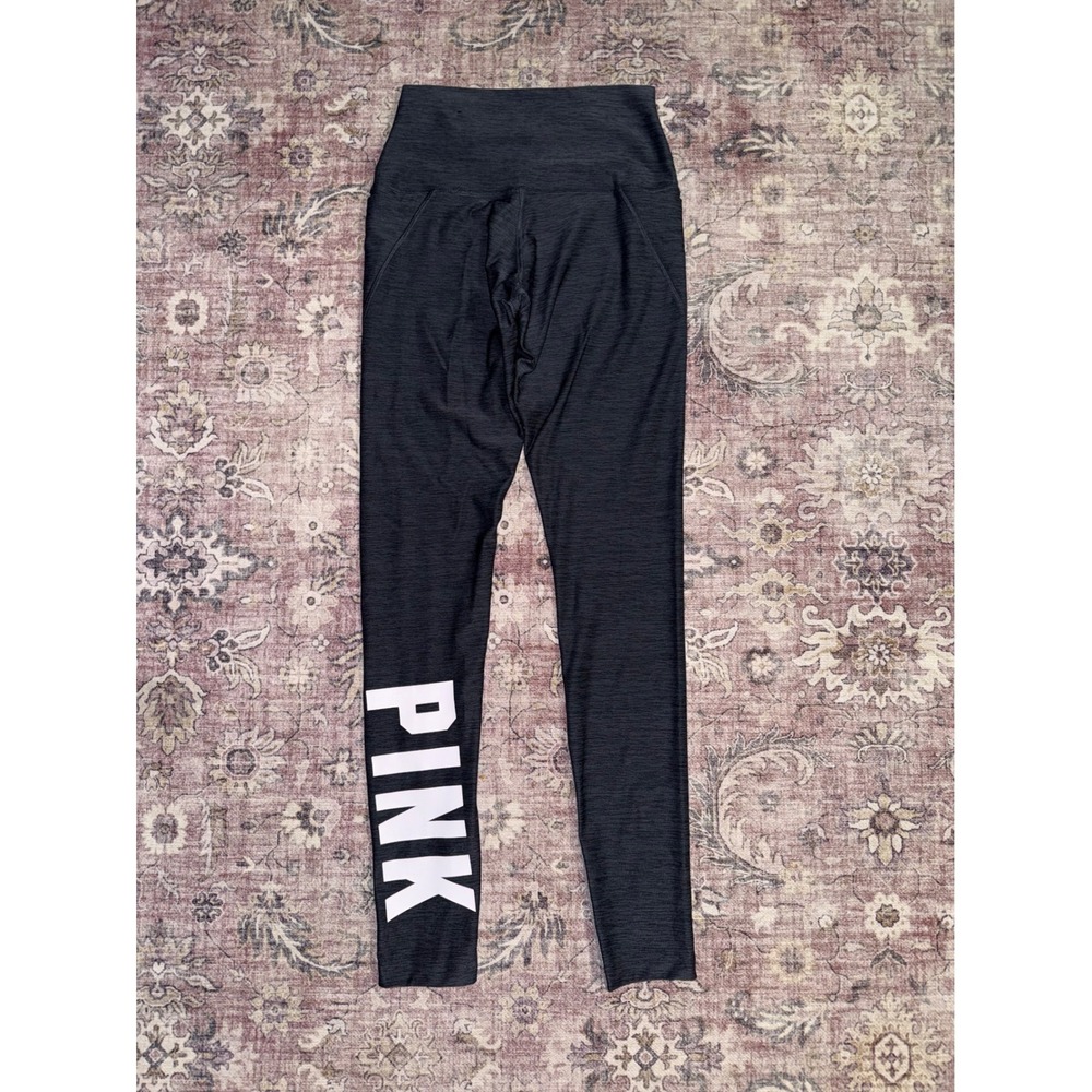 PINK Victoria's Secret Ultimate Leggings XS Gray Heather High Waist Logo Yoga